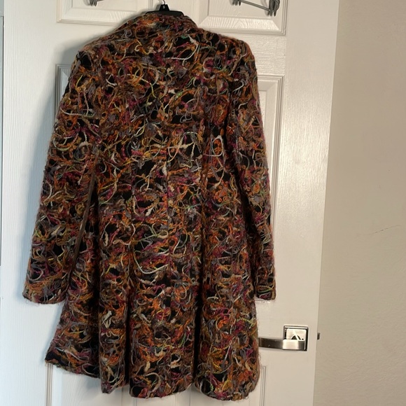 Space style concept multi color lane wool & mohair cardigan sweater - Picture 5 of 5